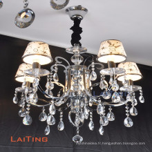 LED Mediterranean Branches Crystal Chandelier Candle Iron Fixture Pendant Lamp